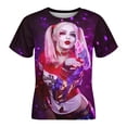 thumbnail image 4 of Harl-ey Quinn Kiss Youth T-shirt Short Sleeve Cotton Shirts Graphic Tees Tops Teen, 4 of 8