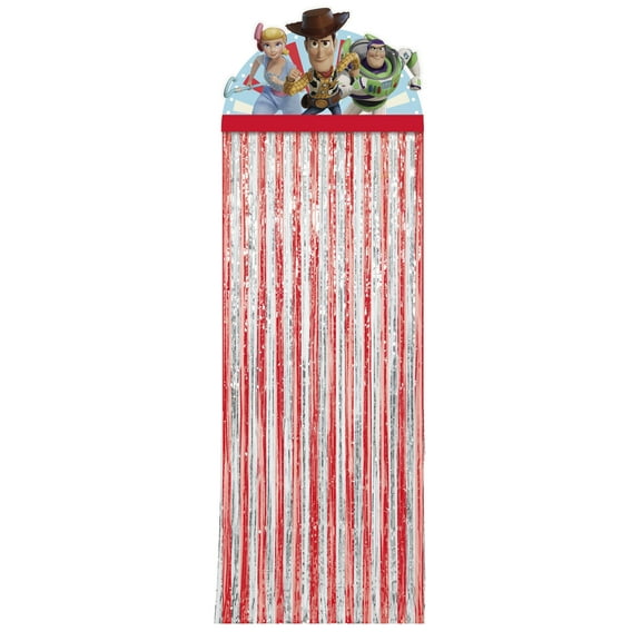 Disney Pixar Toy Story Birthday Fringe Door Curtain, 5.75ft x 2.5ft