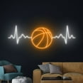 thumbnail image 4 of Handmadetneonsign Basketball Heartbeat Neon Sign, Basketball Wall Art Decor, Sport Wall Decor, 4 of 5