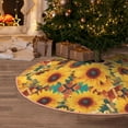 thumbnail image 5 of Sikiie Colorful Bohemian Sunflower Nativity Christmas Tree Skirt, Jesus Christian Winter Holiday Tree Mat Decoration(30-48IN)48", 5 of 6