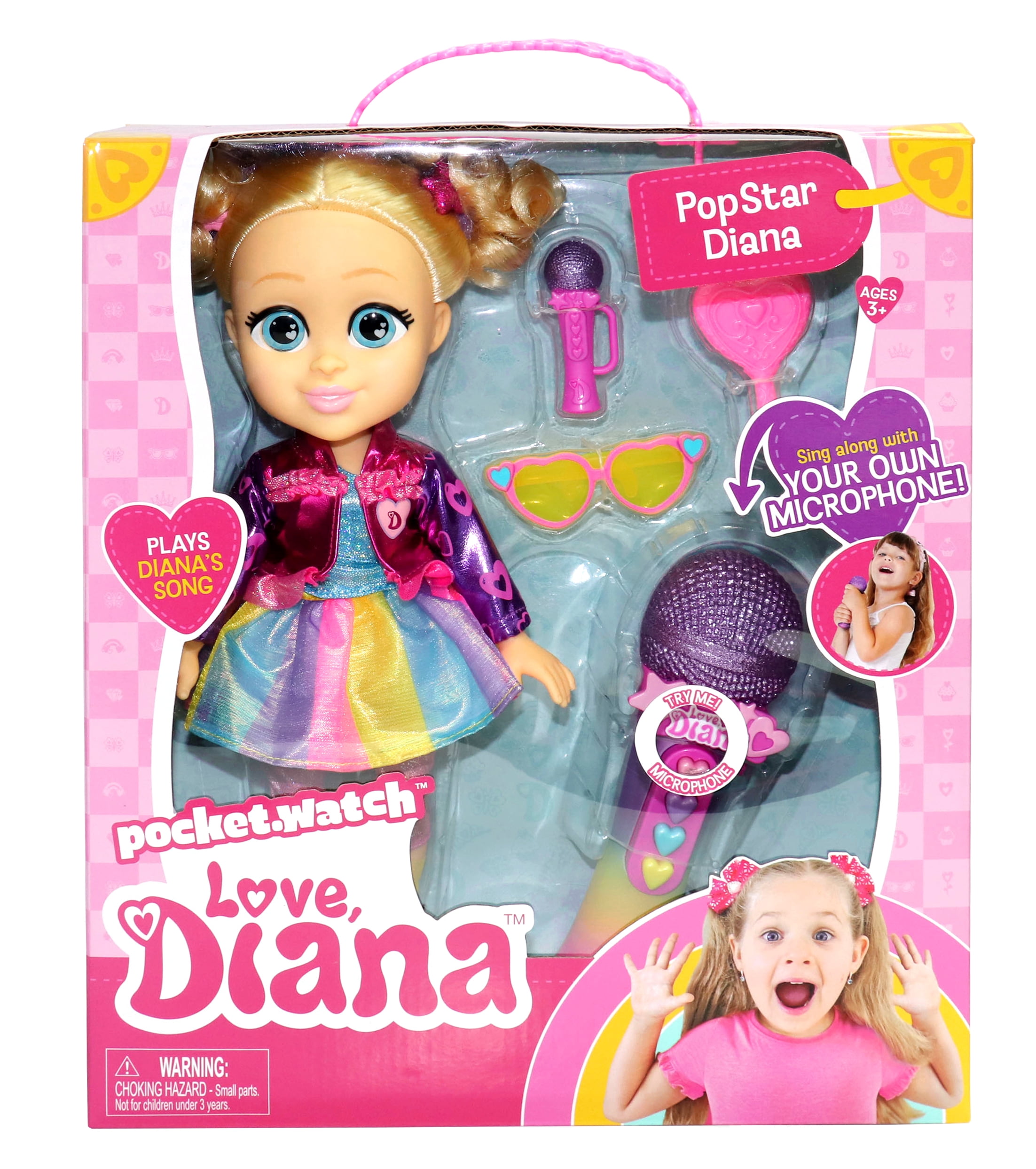 Assorted Christmas Gift Toys Kid's 2020 New Pocket.Watch Love Diana Mini Doll 