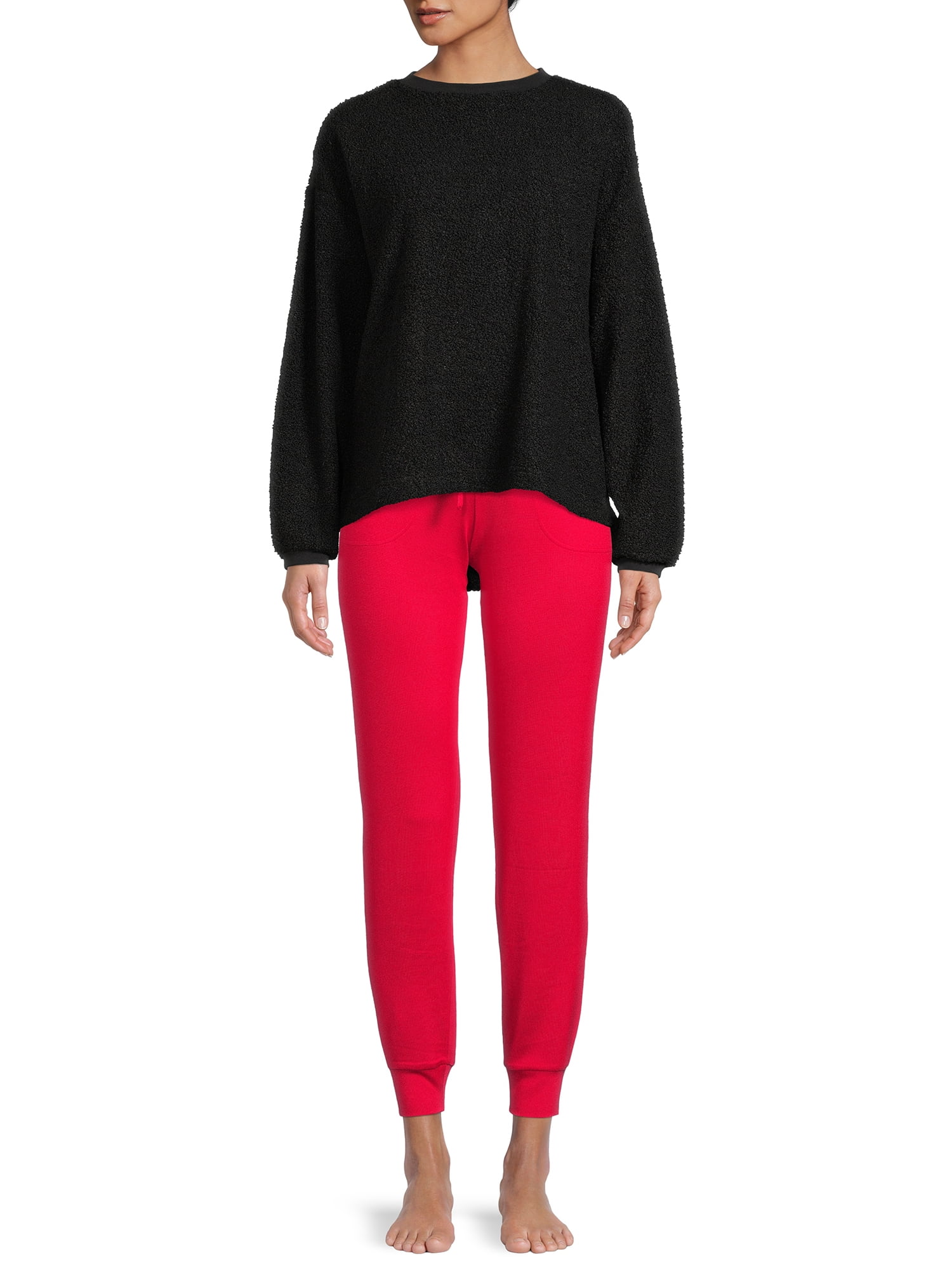 Secret Treasures Women's and Women's Plus Size Hacci Knit Pajama Jogger Pants
