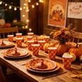thumbnail image 4 of Thanksgiving Disposable Paper Cup Vintage Style Plaid Print 24Pcs Holiday Tableware for Home Party Picnic Camping, 4 of 6