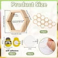 thumbnail image 2 of Hexagonal Wood Cake Stand with Bees Natural Wooden Cabochons and Acrylic Double-sided Tape BurlyWood 12x10.4x3.5cm Inner Diameter 9.6x8.4cm, 2 of 5