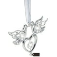 thumbnail image 4 of Chrome Plated Crystal Studded Silver Love Doves Birds Hanging Ornament with Heart by Matashi, Romantic Gift, Love Symbol, 4 of 6