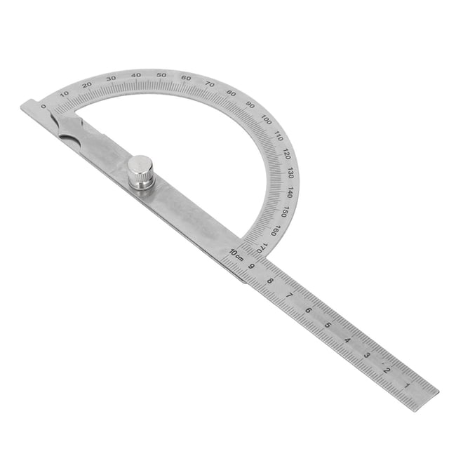 Stainless Steel Protractor High Accuracy 180 Angle Ruler Gauge Finder for Engineering Design
