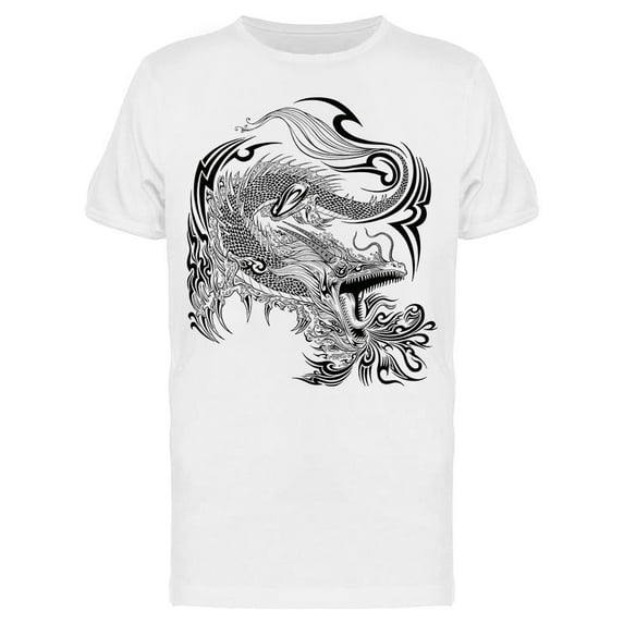 Dragon Doodle Sketch Vintage T-Shirt Men -Image by Shutterstock, Male Small