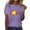Purple, variant on yunLCZ Women Shirts 2025 Summer Women's Baseball Print T Shirt