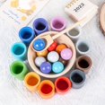 thumbnail image 4 of Wooden Montessori Sorting Game Toys Early Color Matching And Quantity Calculation Educational Toys, 4 of 6