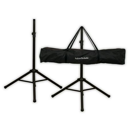 Podium Pro SS1 PA DJ Karaoke Band Steel Speaker Stand Pair Telescoping with Bag SS1B-PR Podium Pro SS1 PA DJ Karaoke Band Steel Speaker Stand Pair Telescoping with Bag SS1B-PR