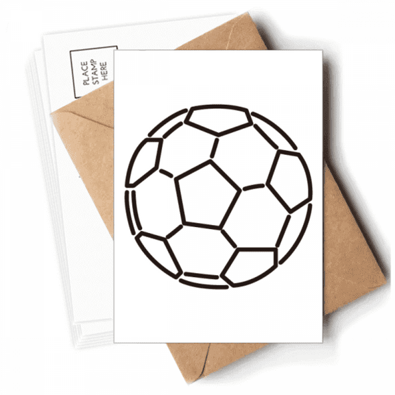 White Black Soccer Football Sports Postcards Envelopes Blank Note Cards Mailing