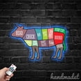 thumbnail image 3 of Handmadetneonsign Cow Cuts Metal Sign, Cow Beef Butcher Shop Metal Light, Beef Meat Shop Wall Decor 67292, 3 of 4
