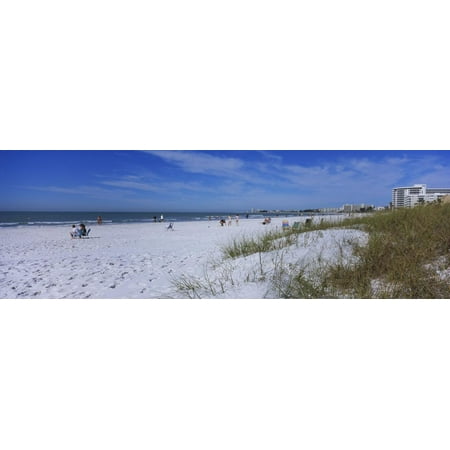 Tourists on the Beach, Crescent Beach, Gulf of Mexico, Siesta Key, Florida, USA Print Wall