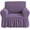 Purple, variant on Armchair Slipcover Purple Armchair Covers 1 Piece Easy Fitted Sofa Couch Cover Universal High Stretchable Durable Furniture Protector with Skirt Country Style (1 Seater Purple)