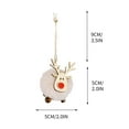 thumbnail image 2 of Dengmore 2pcs Christmas Decoration Felt Deer Pendant Christmas Tree Hanging Ornament Christmas Gift Party Holiday Decor, 2 of 5