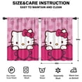 thumbnail image 2 of 2 Panels Print Pattern Nursery Curtains Boys Girls Kids Hello Kawaii Cat Cute Window Drapes for Living Bedroom Playroom Room Decor Rod Pocket 42x54Inch, 2 of 5