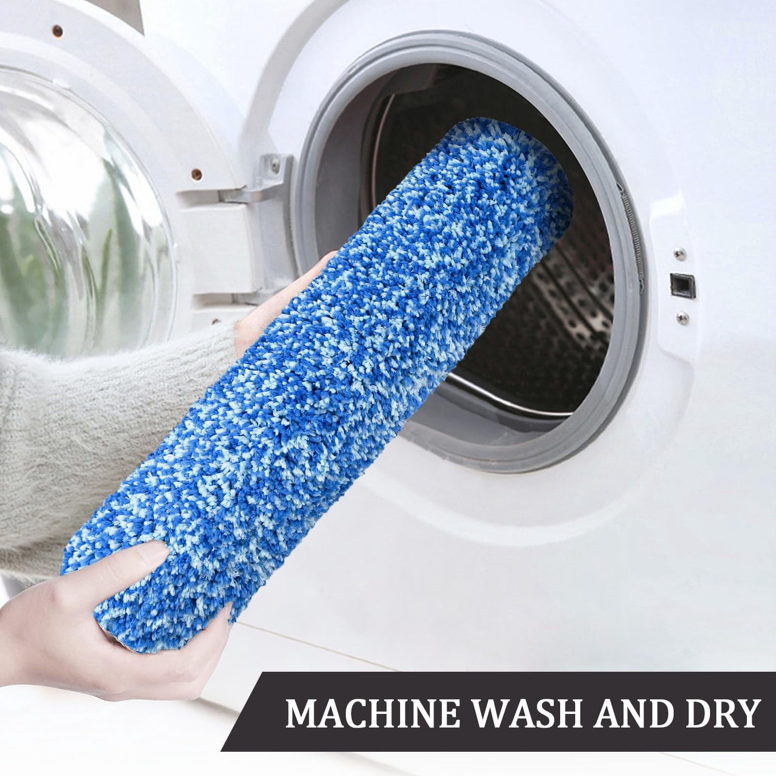 Blue Bathroom Rugs 59.1"x23.6"  Extra Soft Absorbent Thick Shaggy Bath Non Slip Quick Dry Mat Machine Washable For Microfiber Shower Bathtubs
