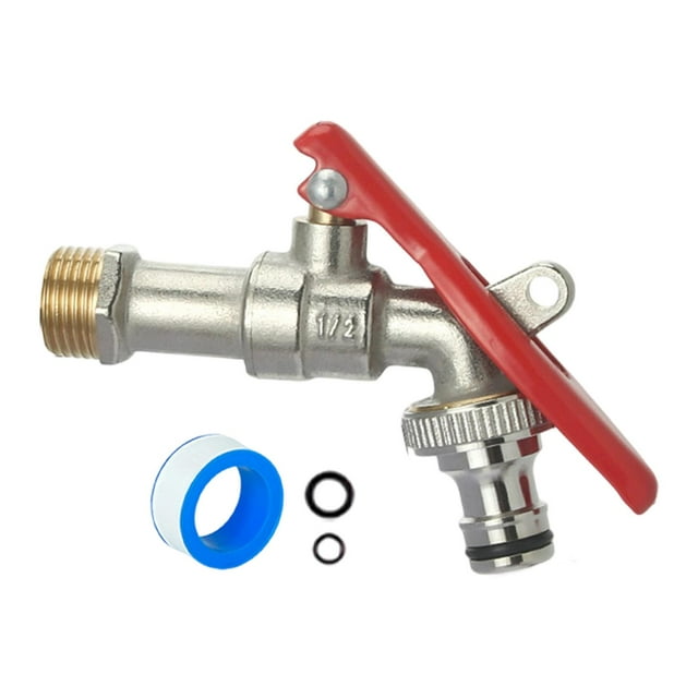 Colaxi Lockable Water Faucet Outdoor Replacement Easy to Install,Outside,Brass Garden Faucet for Home Garage Garden Lawn Accessories Quick connect 20mm