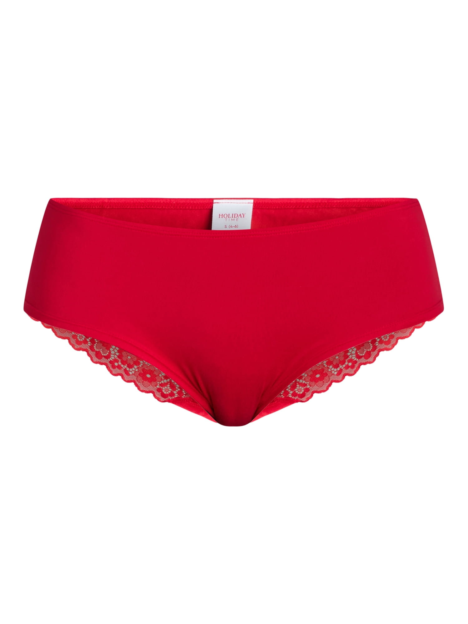 Holiday Time Women's Micro and Lace Hipster Panties, 3-Pack, Sizes S-2XL