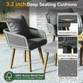 thumbnail image 4 of EUROCO 6 Pieces Modern Rope Patio Conversation Sets, 1000LBS Capacity FSC Certified Acacia Wood Outdoor Furniture with 3.2in Thicked Sofa Cushions and Ice Bucket Table,6PCS,Grey, 4 of 9