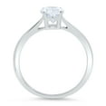 thumbnail image 2 of 1 ct Oval Cut Natural Swiss Blue Topaz Solitaire 18K White Gold Womens Engagement Ring, 2 of 3