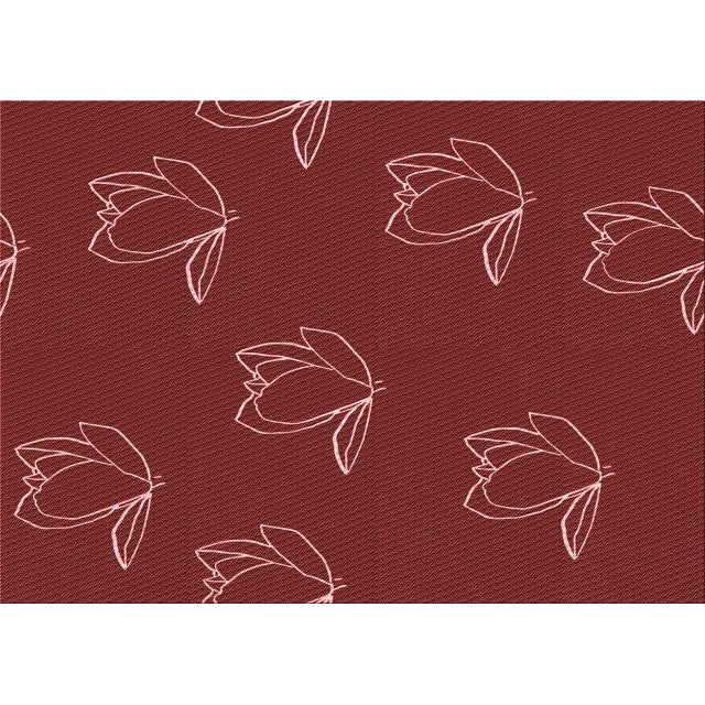 Ahgly Company Tapis Rectangulaire Lavable en Machine Intérieur Transitionnel Rouge Canneberge, 5 Pieds x 7 Pieds