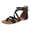 Black, variant on CQONEPT Women's Sandal, Gladiator Sandals Ankle Strap Flip Flop Flats Sandals Beach Sandals Open Toe Zipper Back Flatform Wedge Sandals for Women Dressy Summer Size 5 Brown
