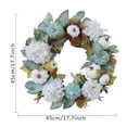 thumbnail image 3 of Fall Wreath, Fall Decorations for Home, Harvest Wreath with White Pumpkins Berries Maple Leaves Pine Cones Grain for Outside Indoor Home Wall Festival Thanksgiving Autumn Farmhouse Decor, 3 of 6