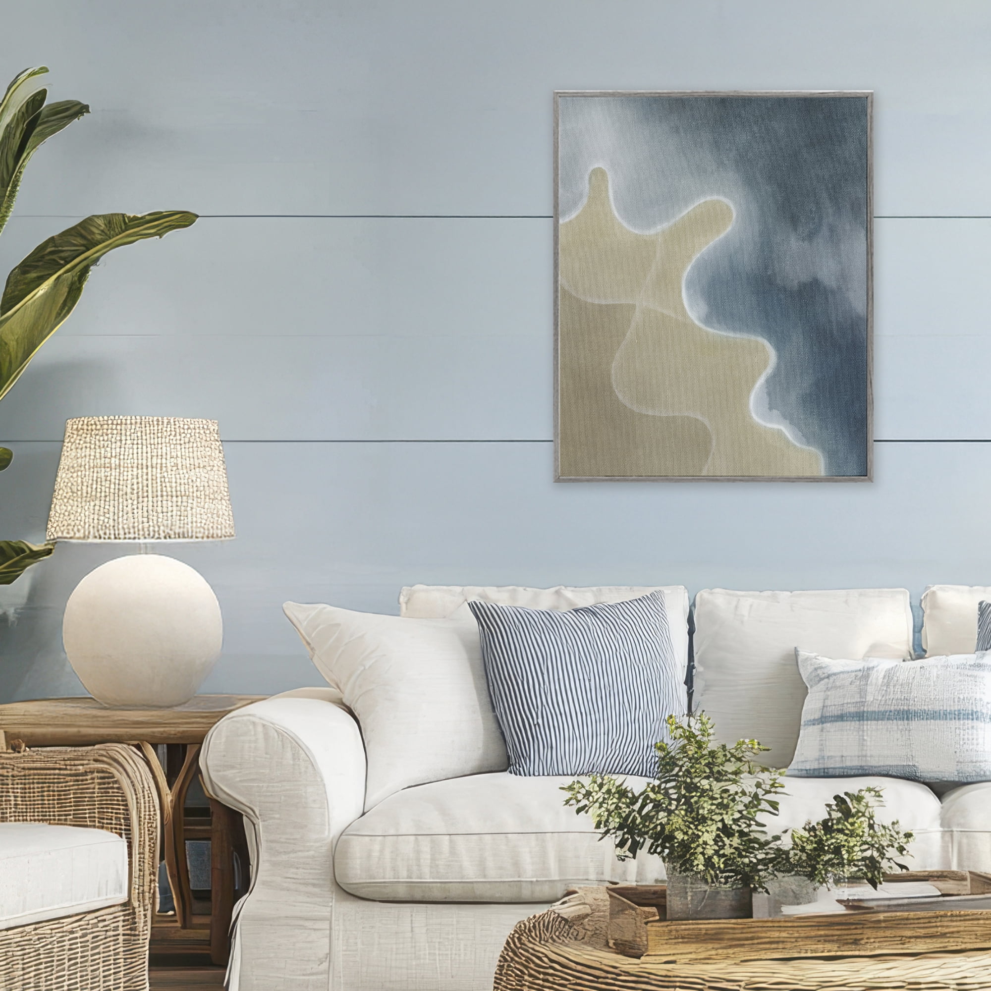 Stupell Industries Turning The Tides Contour Gray Framed Giclee Art, design by Grace Popp