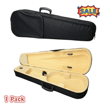 Tcbosik 4/4 Violin Case, Portable Travel Carrying Bag with Beige Lining, Beige Yellow & Black