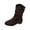 Coffee, variant on Dasayo Mid-Calf Women Booties Slouch Wide Width Black Comfy Low Heel Pull on Western Boots Shoes for Women 36