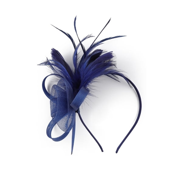 Aesthetic Mesh Feathered Headband for Women and Girl 1920s Hairband Evening Party Fascinator Hairhoop for Hair Styling