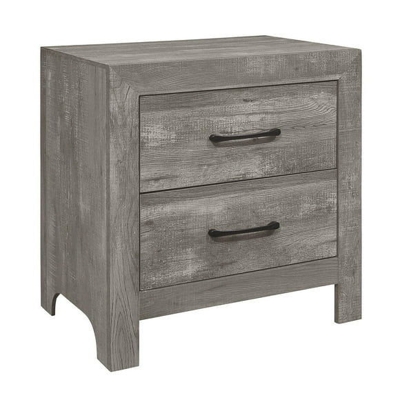 Topline Home Furnishings Table de chevet gris rustique