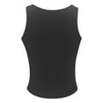 thumbnail image 4 of WENWU Women's Sleeveless Strappy Tank Square Neck Double Layer Workout Fitness Casual Basic Crop Tops 3 Shirt Women Athletic Womens Top, 4 of 5