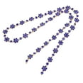 thumbnail image 1 of Flower Rhinestone Chain, Colours Rhinestone Applique 1.5cm Wide Easy Use  For Clothing Decoration For DIY Jewelry Making Crafts Dark Blue, 1 of 8
