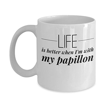 Papillon Mom 11 oz Coffee Mug - Gift for Dog Lovers White Ceramic