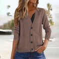 thumbnail image 4 of Fall Jackets Coats Cardigan Sweaters for Women, Long Sleeve Open Front Cardigans Chunky Knit Draped Sweaters Outwear Yellow, 4 of 4