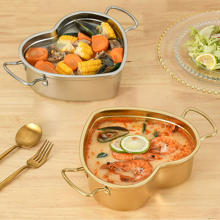  ，Soup Pot Cast Iron Enamel Pot Flower-Shaped Heart-Shaped Soup  Pot Stew Pot Frying Pan Frying Pan Stew Pot Enamel Pot Wok: Home & Kitchen