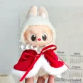 thumbnail image 1 of Mini ropa de muñeca de peluche, accesorios para 15-17cm, Labubu Idol V1 V2, disfraz antiguo de moda, capa de Reina, banda para el vientre, 1 of 5