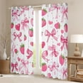 thumbnail image 2 of jejeloiu Cute Bowtie Bow Black Out Curtains,Sweet Strawberry Fruit Curtains Pack of 2 (42x63 Each),Pink Bowknot Bedroom Curtains For Girls Kids,Super Cozy Room Decor, 2 of 6