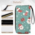 thumbnail image 5 of Womens Wallet Bifold Ladies Cluth Bag Wristlet Wrist Strap Long Purse Snow Santa Gift Sock Christmas Pattern Design, 5 of 6