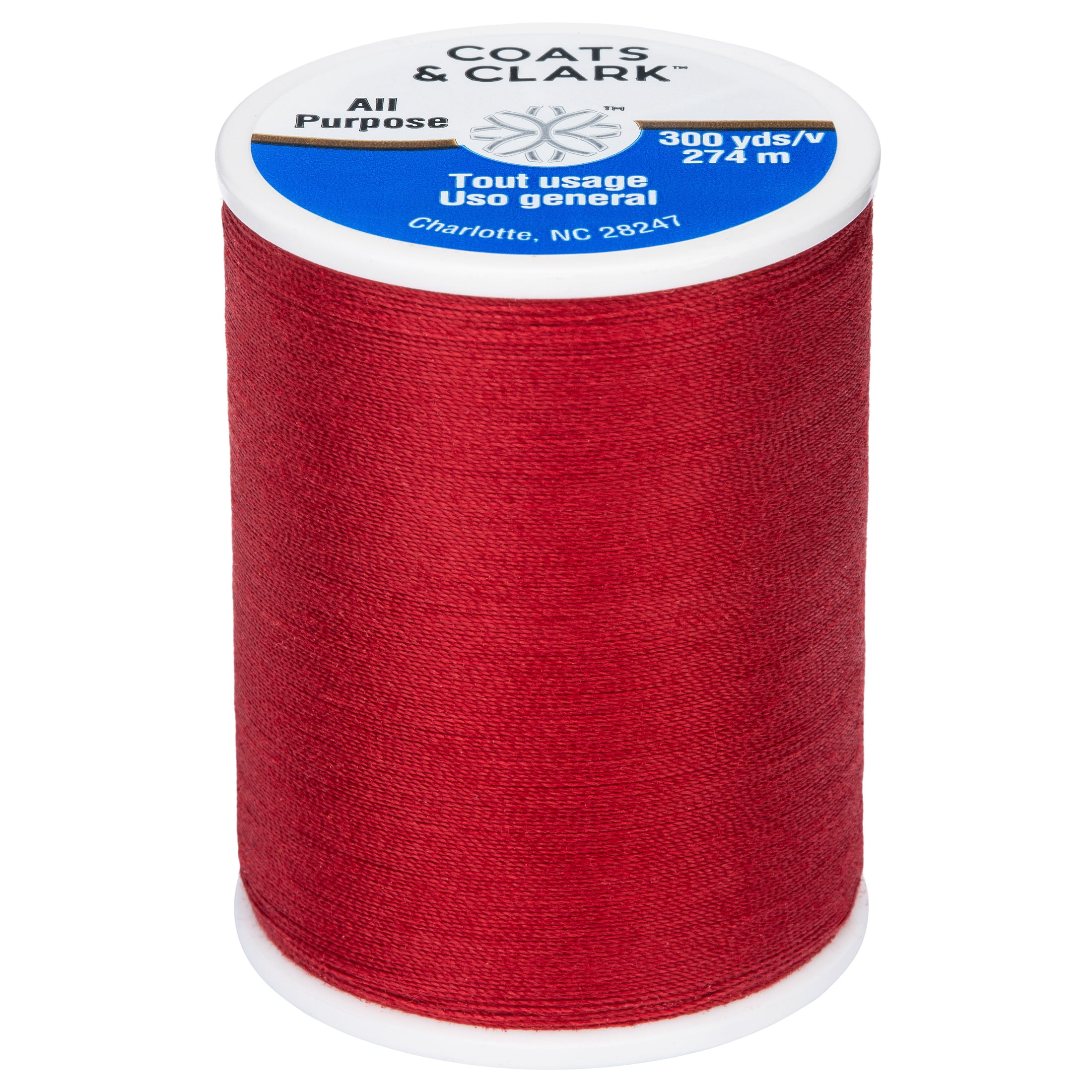 (3 pack) Coats & Clark All Purpose Red Cherry Thread, 300 Yards