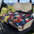 thumbnail image 3 of Psesaysky Golf Cart Seat Covers with 4 Pockets Soft Golf Cart Seat Towel Blanket, Extra Handle, Foldable and Washable, Suit EZGO TXT RXV/Club Car Seats, Hawaiian Hibiscus Flower, 3 of 8