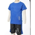 thumbnail image 6 of iiniim Kids Football Jerseys Suit for Boys Short Sleeve Sport T Shirt and Short Set Basketball Training Uniform Size 18M-14 A Blue 5-6, 6 of 7