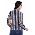 thumbnail image 4 of Moomaya Printed Classic Collar Moss Georgette Button Down Shirt Dress For Women, 4 of 4