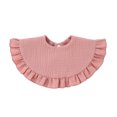 thumbnail image 5 of hengsof Baby Girl's Everyday Bib, Stylish Lace Trim Solid Color Soft Cotton Gauze Comfortable Bib, Suitable for Infants, 5 of 5
