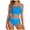 Blue, variant on Girls Swimsuit 2 Piece Bikini Sets Sporty Cross-Back Bathing Suit Color Block Beach Pool Swimwear 9-16T (XL, Navy)