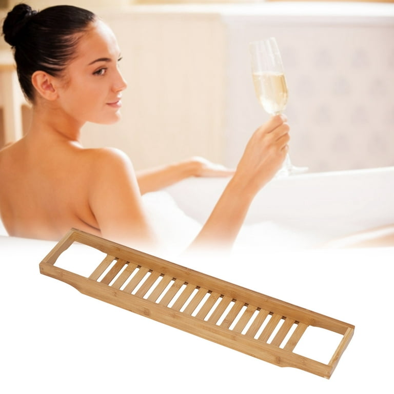 Bathtub tray, Fits Most Tubs,Acrylic, 30.87 x 6.81 Non-slip Grip