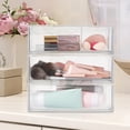 thumbnail image 3 of OUNONA 3Pcs Stackable Makeup Organizer Lipsticks Container for Bathroom Women with Dirt Protection, 3 of 5