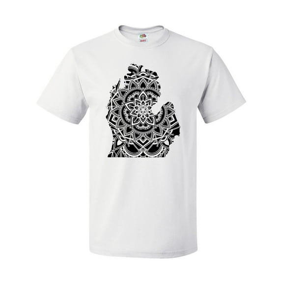 Inktastic Michigan Silhouette Mandala T-Shirt